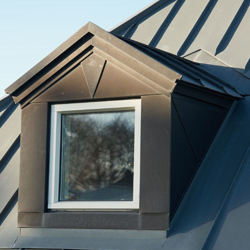 A metal roof